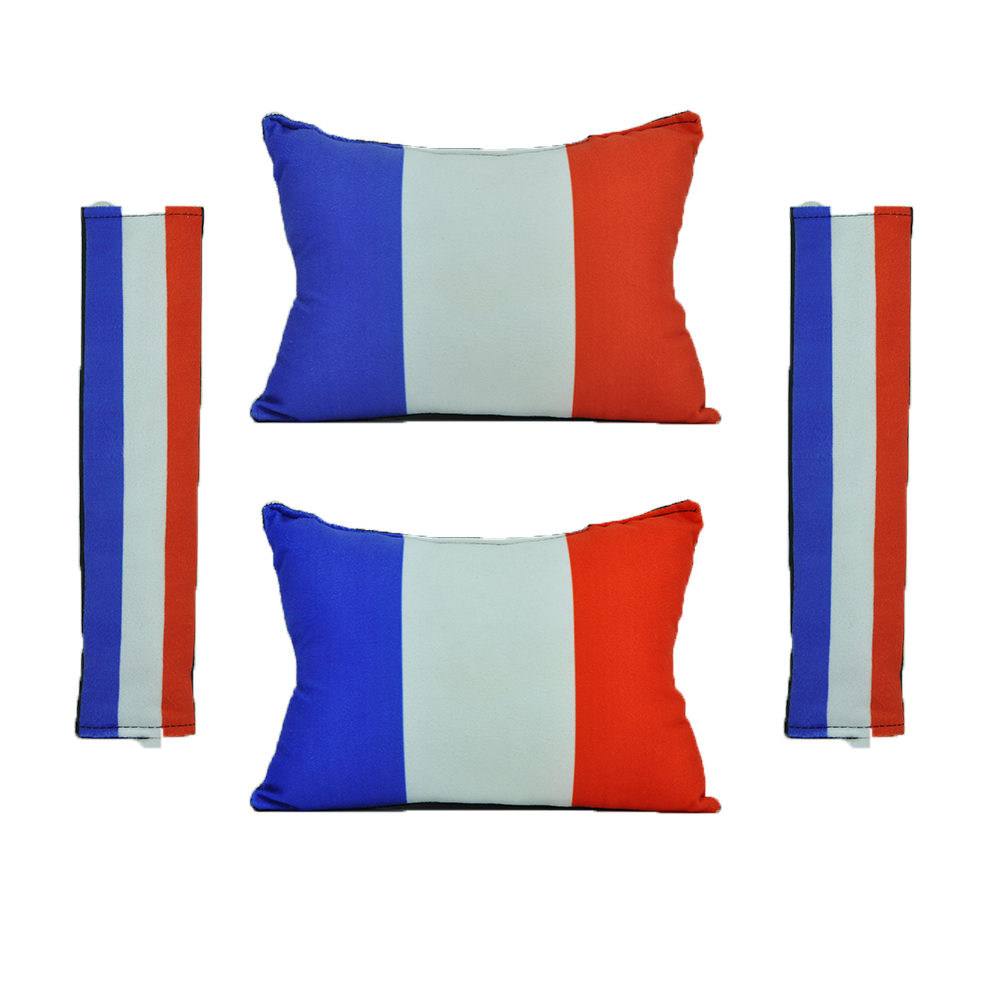 ست پشت گردنی قابل شستشو تام کلین طرح پرچم فرانسه به همراه کاور کمربند