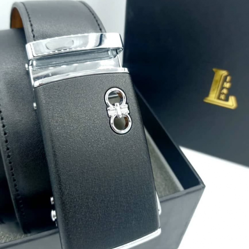 کمربند چرم مردانه با سگک ریلی