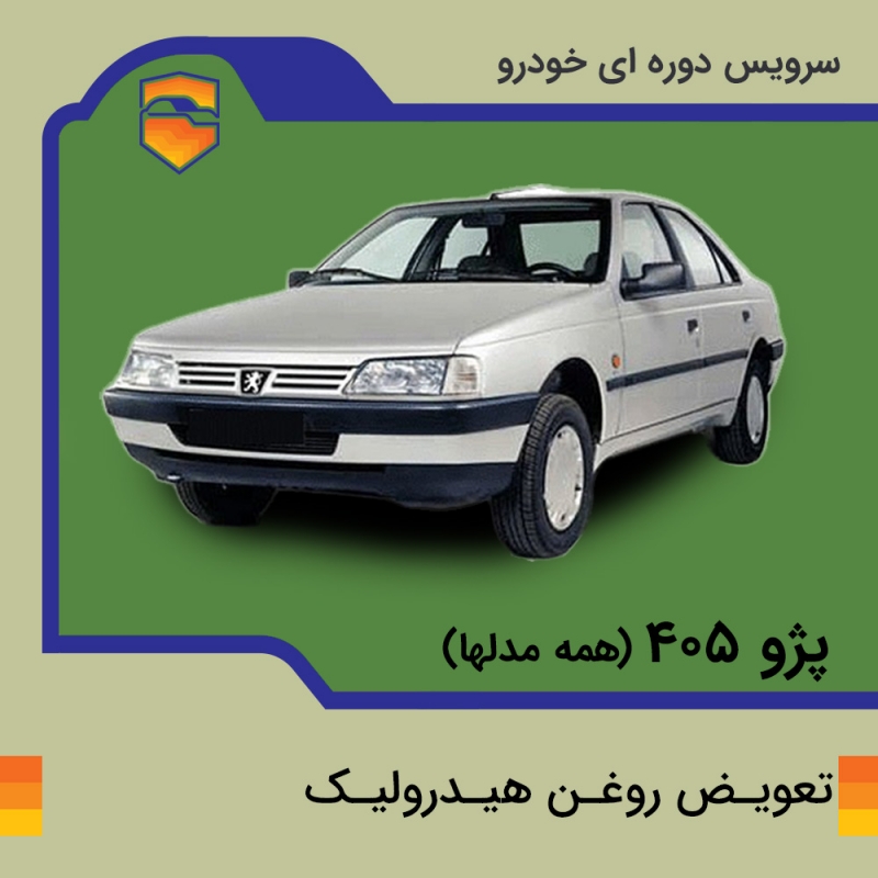 تعویض روغن هیدرولیک انواع پژو 405