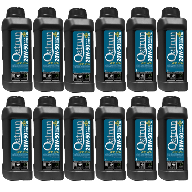 روغن موتور قطران مدل 20W 50 SC/CCحجم 1 لیتر جعبه 12 عددی