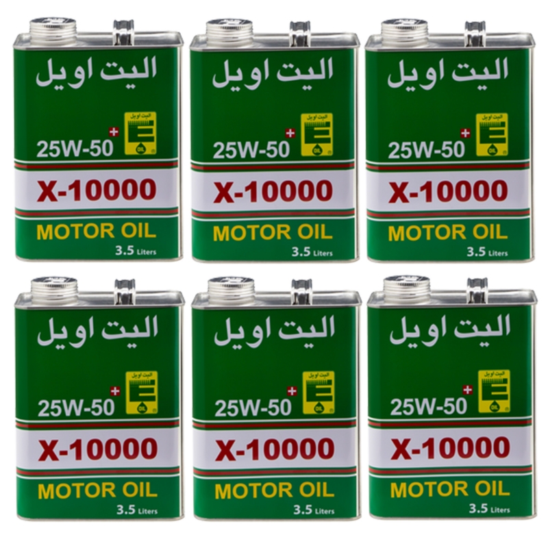روغن موتور الیت+ SF/CC 25W50 حجم 3.5لیتر جعبه 6عددی