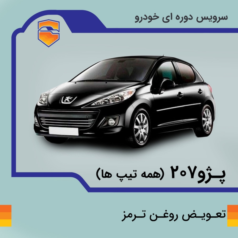 تعویض روغن ترمز پژو 207 با دستگاه در تهران