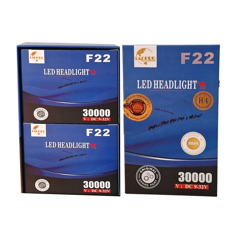 هدلایت F22 پایه H4 لنزو برند تک پرو