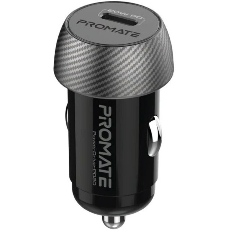شارژر فندکی فست شارژ ماشین تایپ سی 20 وات پرومیت POWERDRIVE-PD20