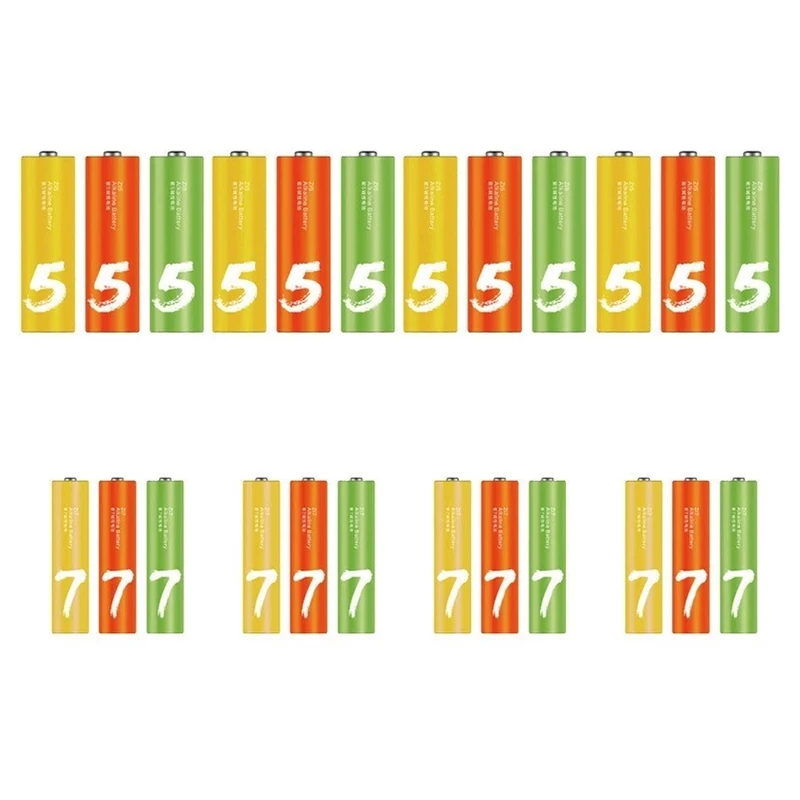 باتری قلمی و نیم قلمی آلکالاین شیائومیZI5- ZI7 (پک 24 عددی)