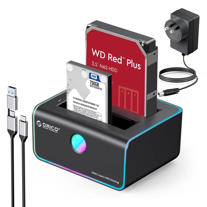 داک هارد 2.5 اینچ و 3.5 اینچ 2 سینی Type-C اوریکو ORICO 8828C3-C