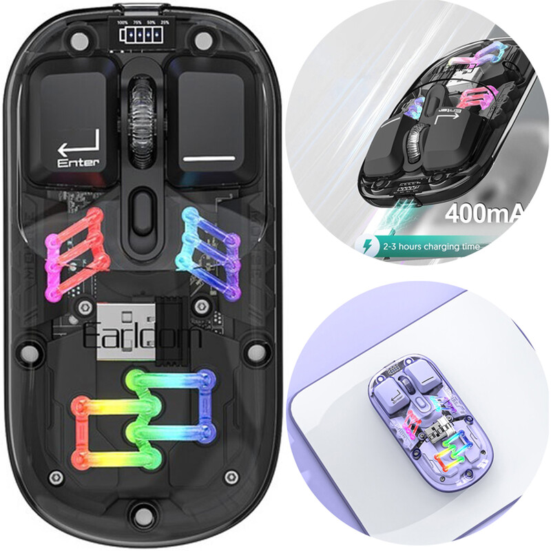 موس بی سیم سایلنت ارلدام EARLDOM KM16 طرح شفاف