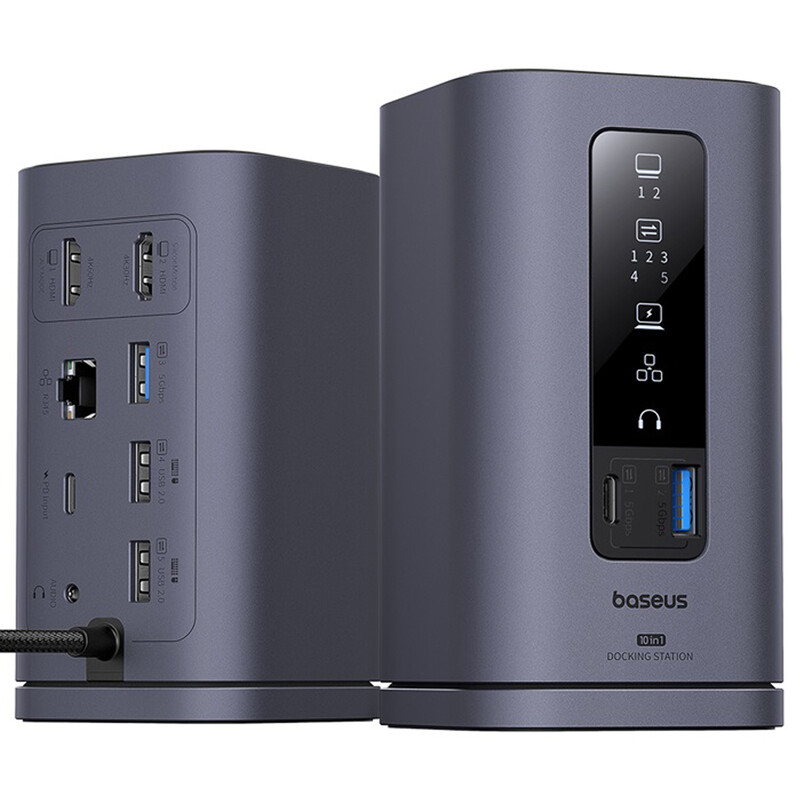 هاب تایپ‌سی و داک استیشن 10 پورت بیسوس Baseus Spacemate B00568102813-00