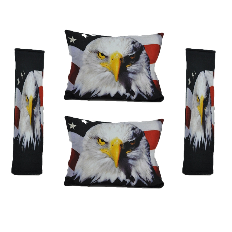 ست پشت گردنی قابل شستشو تام کلین طرح عقاب و پرچم به همراه کاور کمربند