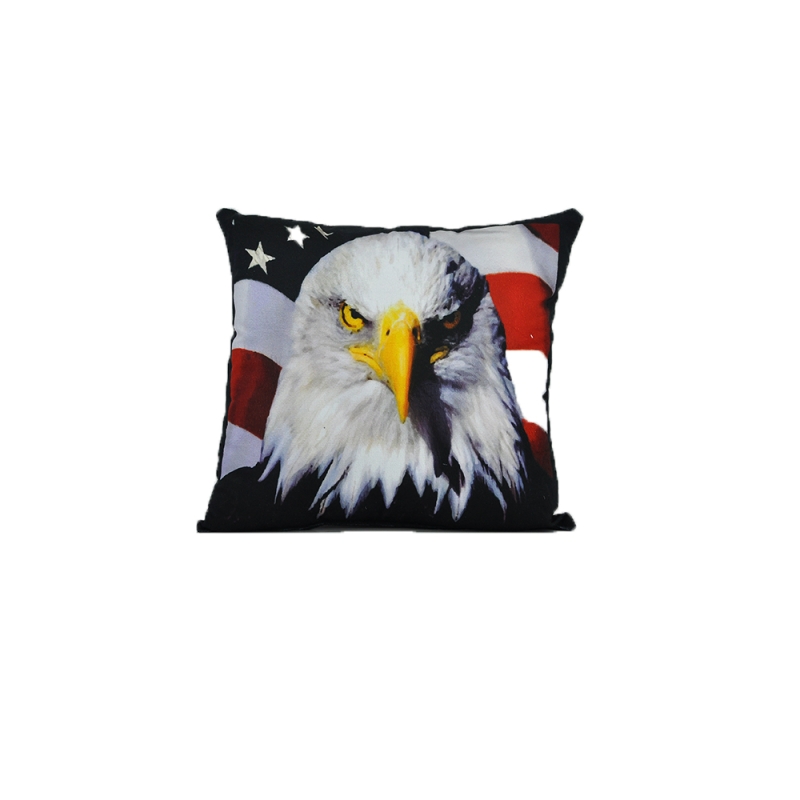 کوسن پشت شیشه عقب خودرو  تام کلین طرح عقاب و پرچم سایز 35*35 تک عددی