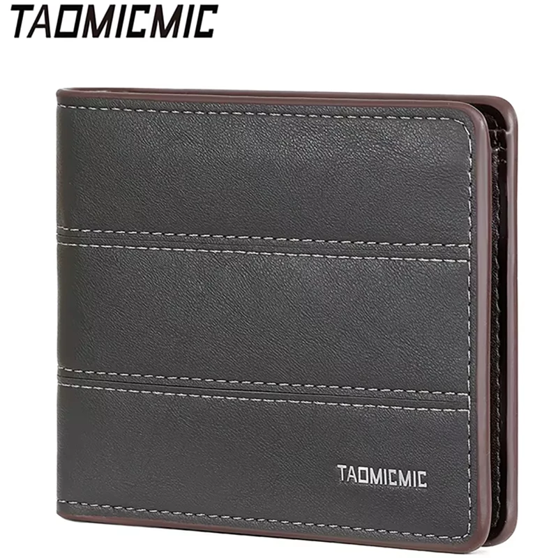 جاکارتی و کیف پول مردانه تاشو طرح چرم لوکس تائومیک میک TAOMICMIC S3188