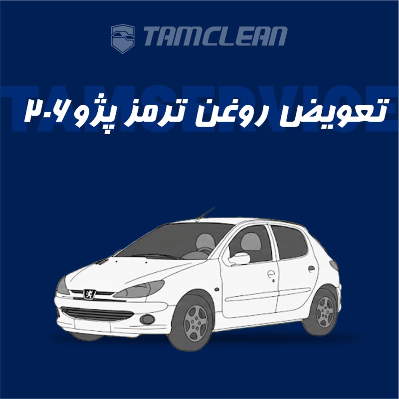 تعویض روغن ترمز  پژو 206 با دستگاه در تهران