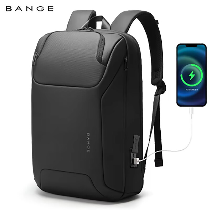 کوله پشتی لپ تاپ 15.6 اینچ ضد آب طرح چمدان دارای درگاه تایپ‌سی و یو‌اس‌بی بنج Bange BG-7802