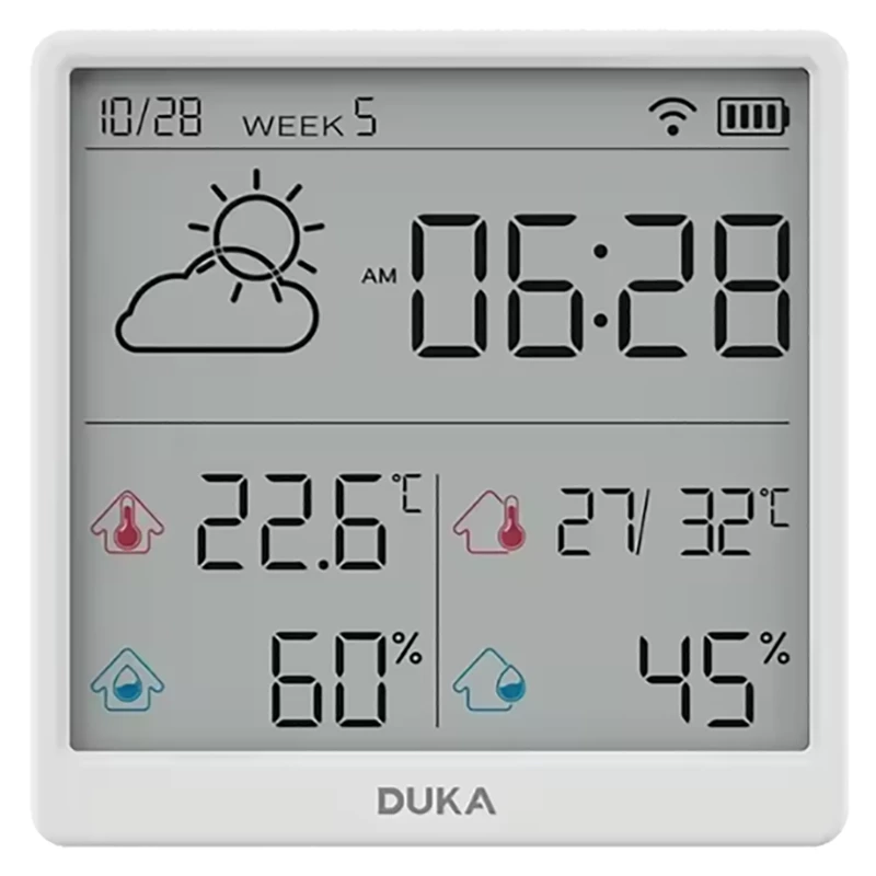 دماسنج و رطوبت سنج دوکا DUKA مدل TH3 با شبکه هوشمند وای فای