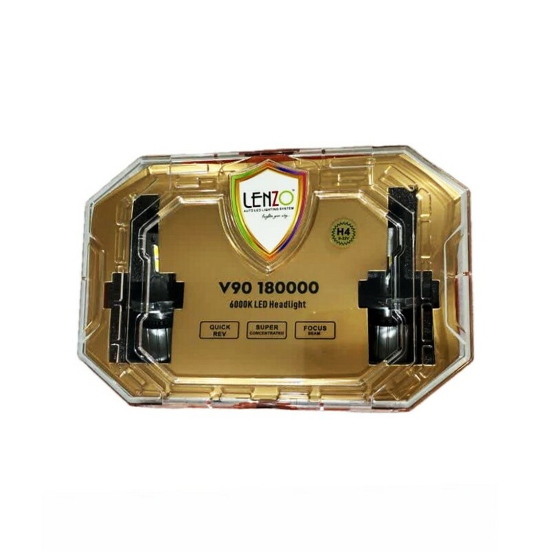 هدلایت v90 برند لنزو پایه H4