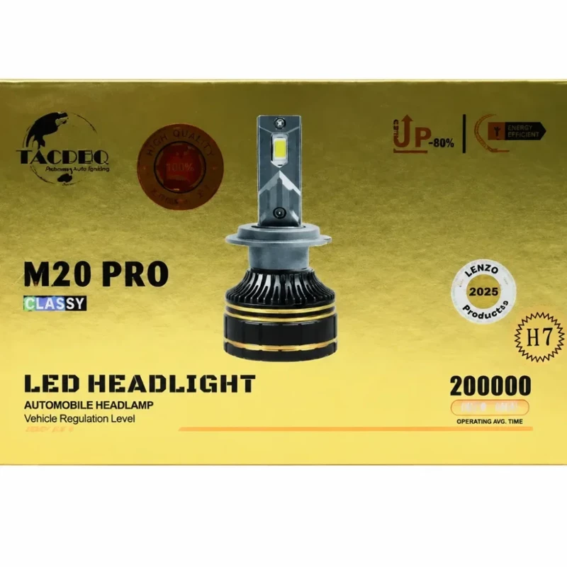 هدلایت لنزو مدل تک پرو m20 pro پایه h7 بسته 2 عددی