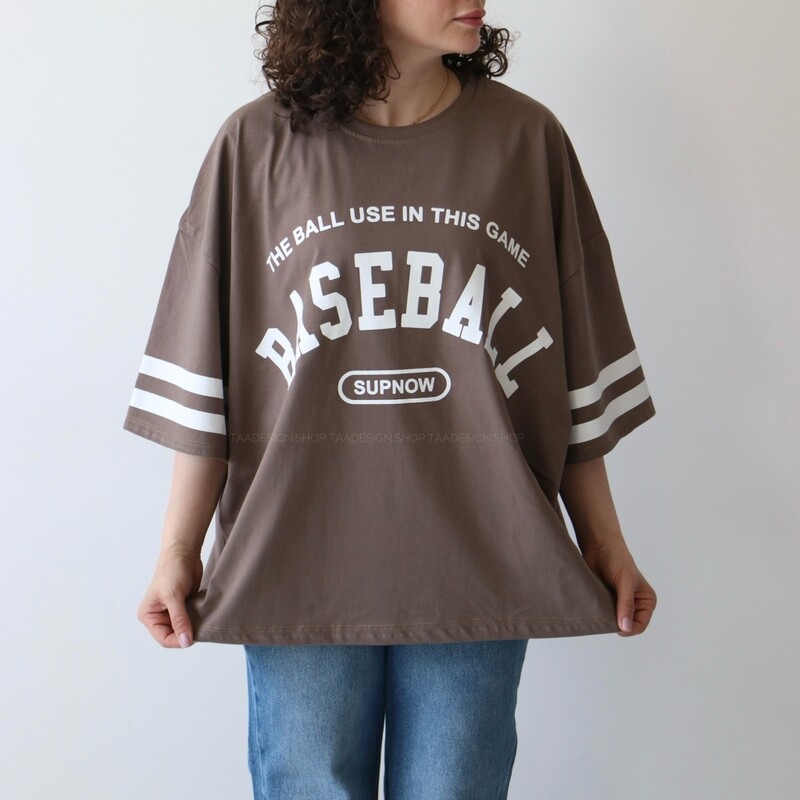 تیشرت باکسی لانگ baseball کد 6045