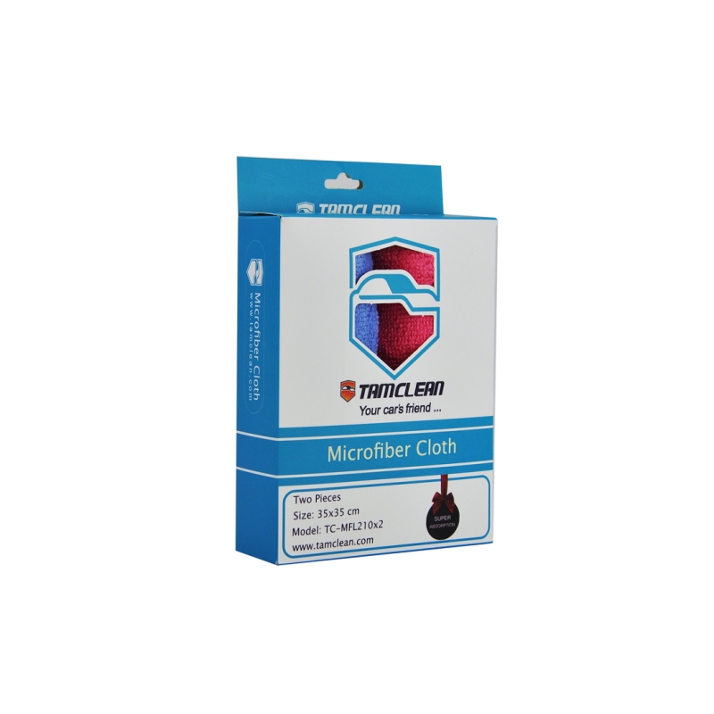 دستمال میکروفایبر ضدخش خودرو تام کلین مدل mfl210s*2 بسته 2عددی