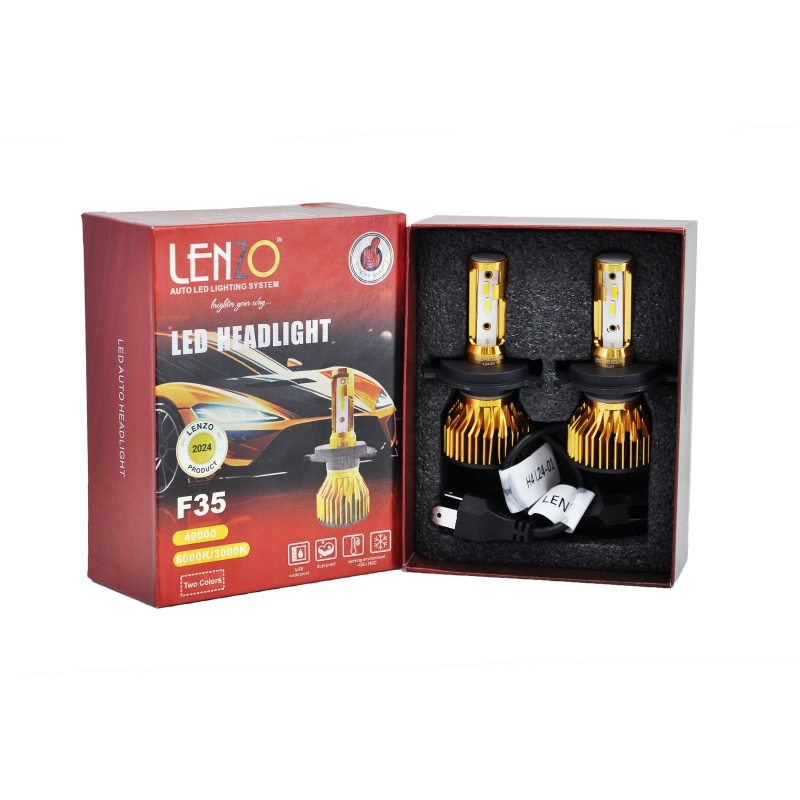 هدلایت دو رنگ لنزو مدل  f-35 پایه H4