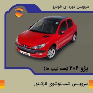 سرویس شست و شوی انژکتور پژو 206