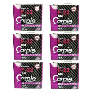 روغن موتور کارپیه F22 SM 10W-40 حجم 4 لیتری جعبه 6عددی