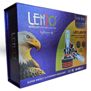 هدلایت لنزو پایه H7 مدل m10 pro white بسته دو عددی