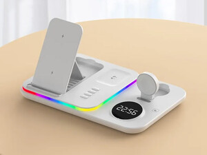 قیمت خرید شارژر وایرلس و استند رومیزی 5 کاره A82 5-in-1 Wireless Charging Dock