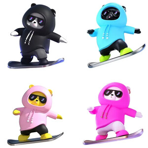 عروسک ماشین لاندری L&#39;ANDRE Car Decorations طرح خرس اسکیت سوار