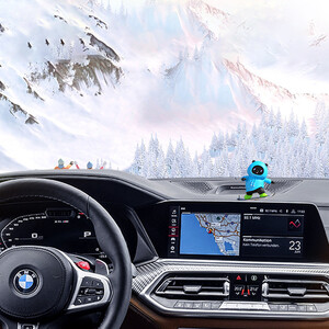 دکوری خرس اسکیت‍‌‌‌ سوار آبی خودرو