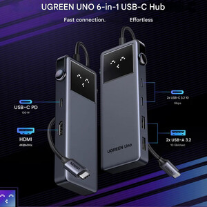 هاب فست شارژ تایپ‌سی 6 پورت یوگرین