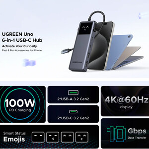 فروش هاب فست شارژ تایپ‌سی 6 پورت یوگرین