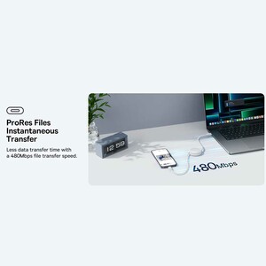 کابل شارژ دوسر تایپسی جمعشونده 60 وات یک متری بیسوس