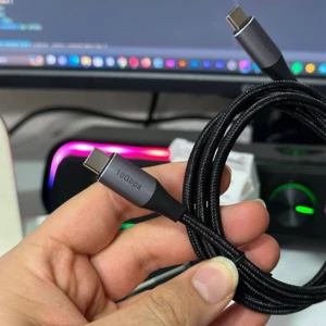 کیفیت کابل شارژ سریع تایپ سی به تایپ سی 100 واتی 1 متری یوگرین