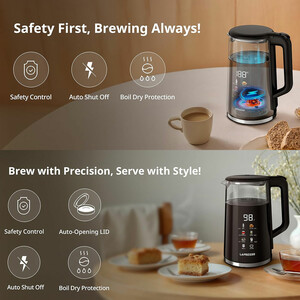 قیمت کتری برقی چند دمایی با نمایشگر پنجره‌ای لپرسو