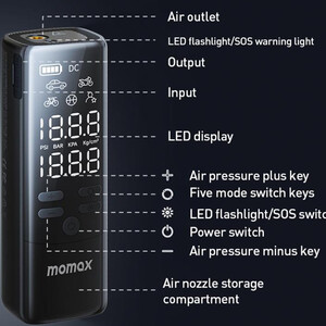 فروش پمپ باد و چراغ قوه شارژی مومکس