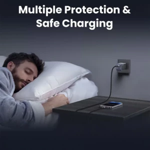 قیمت شارژر دیواری 65 وات یوگرین با دو پورت تایپ سی و یک پورت یو اس بی