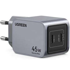 خرید شارژر دیواری اصلی فست شارژ دو پورت تایپ سی یوگرین