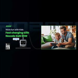 شارژر دیواری USB و تایپ‌سی 65 وات گرین