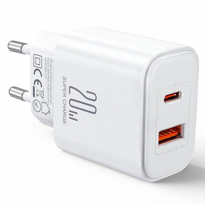 شارژر دیواری فست تایپ‌سی  20 وات جویروم  JR-TCF05