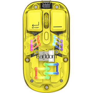 ماوس بی سیم شفاف زرد ارلدام