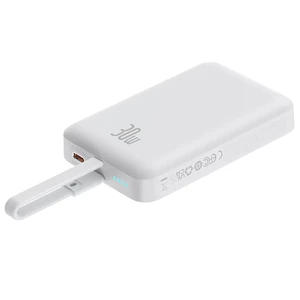 شارژر همراه بی سیم مگ سیف فست شارژ بیسوس با کابل متصل تایپ سی