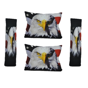 ست پشت گردنی قابل شستشو تام کلین طرح عقاب و پرچم به همراه کاور کمربند