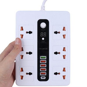 چندراهی برق شش سوکت، یک TYPE-C و پنج یو‌اس‌بی 3000 وات هایکو استار