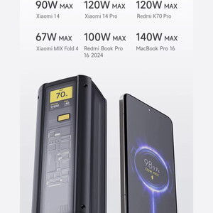 قیمت پاوربانک 25000 میلی‌آمپر ساعت تایپ سی و یو اس بی فست شارژ 212 وات شیائومی