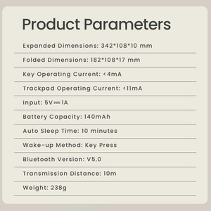 کیبورد بی‌سیم تاشو نیلکین