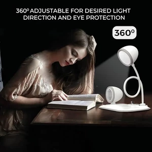 بهترین چراغ مطالعه رومیزی اسپیکر دار به همراه شارژر وایرلس 15 وات