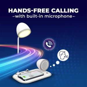 فروش چراغ مطالعه رومیزی اسپیکر دار به همراه شارژر وایرلس 15 وات