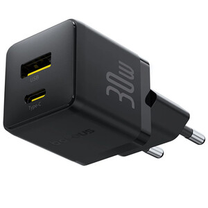 فروش شارژر دیواری فست شارژ تایپ سی و یو اس بی 30 وات بیسوس