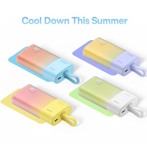 پاوربانک 5200 میلی‌آمپر تایپ سی با کابل لایتنینگ 20 وات بیسوس