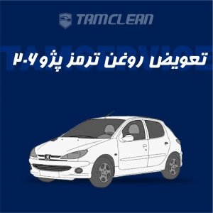 تعویض روغن ترمز  پژو 206 با دستگاه در تهران